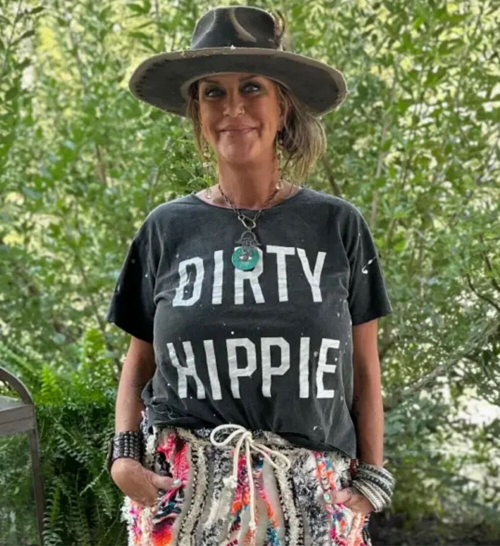 Jaded Gypsy Dirty Hippie Tee Vintage Black O/S